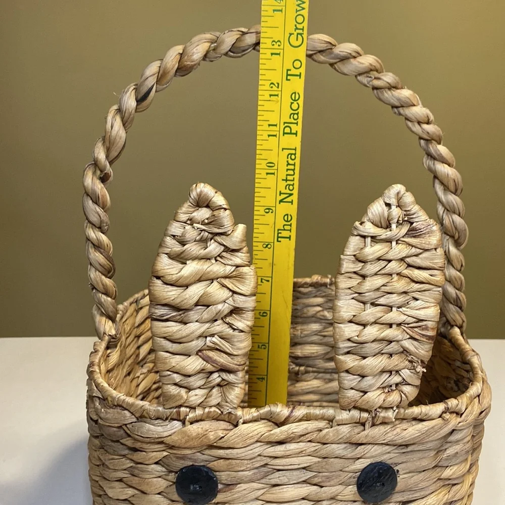 Crate&Barrel Whimsically Cute and Rustic Bunny Basket with Adorable Detailing 🐰